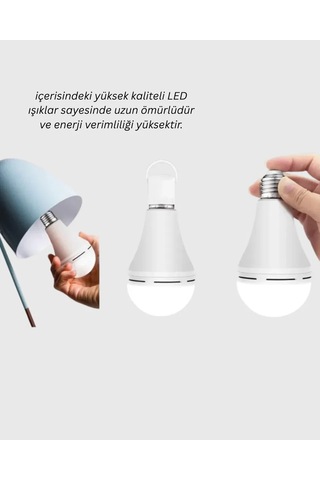 Dl-2030 Şarjlı Led Ampul Standart