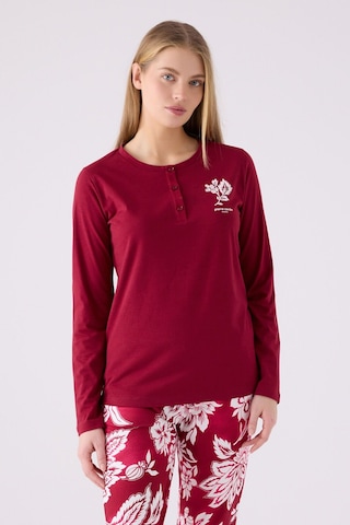 Pierre Cardin Pıerre Cardın Kadın Uzun Kol Pijama Takım Pc8866 Vişne Bordo