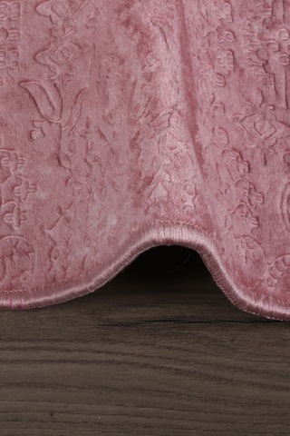 Nova Pudra Büyük Ebat 80x150 + 50x80 Cm 2'li Banyo Halısı Paspas Pembe