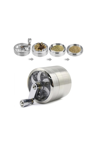 Jialan Çevirme Kranklı Ot Değirmeni, Metal Bitkiler Öğütücü, 4