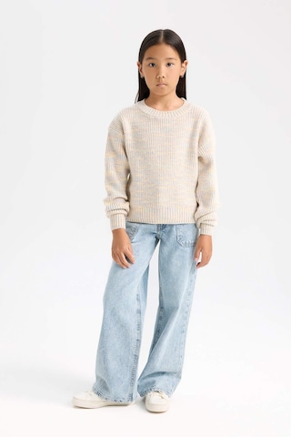 DeFacto Kız Çocuk Oversize Geniş Kalıp Bisiklet Yaka Triko Kazak C9576A824WNPN181 Pembe