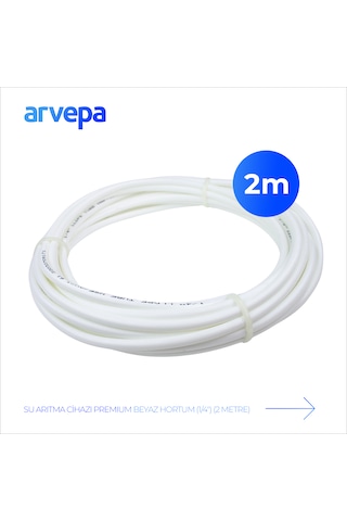 Arvepa Su Arıtma Cihazı 1/4" Premium Beyaz Hortum 2 Metre - Nsf Ve Fda Onaylı -