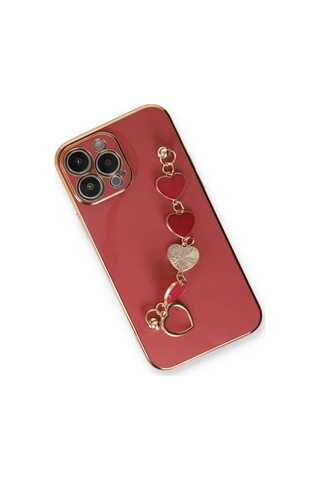 Apple Uyumlu iPhone 14 Pro Max Kılıf Esila Silikon Kırmızı/