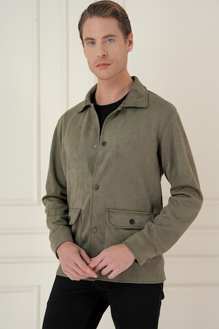 Efor Comfort Fit Mono Yaka Kapaklı Cep Casual Haki Ceket C 699 Haki
