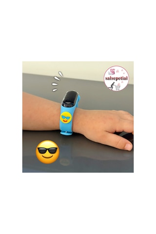 Emoji Figürlü Dijital Çocuk Kol Saati Silikon Hediyelik Sevimli Dokunmatik Çocuk Kol Saati