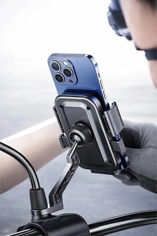 Xy-089 Motosiklet & Bisiklet Ayna Baglantılı Telefon Tutucu Çok Renkli
