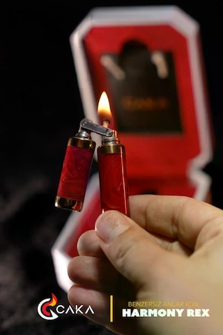 Caka Lighter Rex Harmony Kırmızı Benzinli Çakmak - Ckl-077
