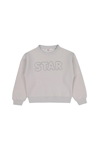 Civil Girls STAR Baskılı 6-9 Yaş Sweatshirt Gri