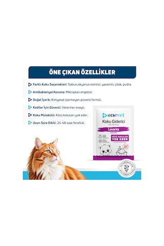Onevet Kedi Kumu Koku Giderici 15x25 Gr Lavantalı