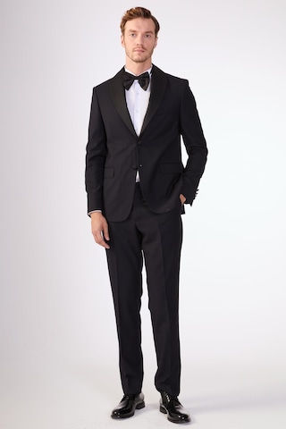 Dufy Siyah Erkek Slim Fit Mono Yaka Smokin Takım - 79125 Siyah