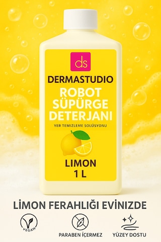 Robot Süpürge Deterjanı Limon 1 L Yer Temizleme Solüsyonu Tekli