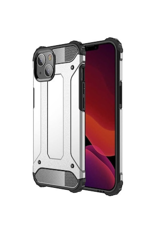 Apple Uyumlu iPhone Ekılıf 13 Mini Kılıf Çift Katman Zırh Tank Crash Military Kapak Siyah