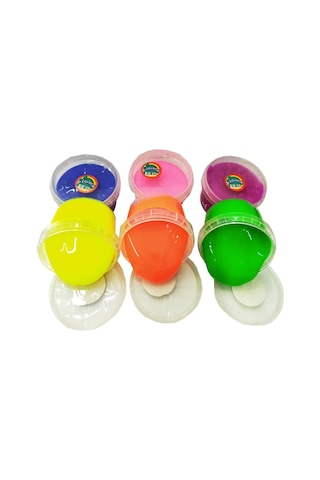 Slime Oyun Jeli Yuvarlak Kutu Polymer Slime Eğitici Oyun Seti - 3 Adet