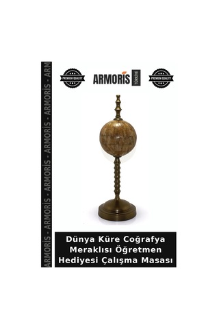 Dünya Küre Coğrafya Meraklısı Öğretmen Hediyesi Çalışma Masası