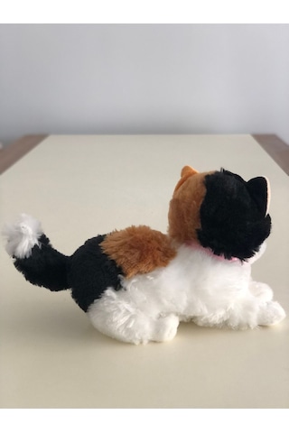 Sesli Miyavlayan Peluş Kedi Oyuncak Hediyelik Uyku Arkadaşı 30 Cm Çok Renkli