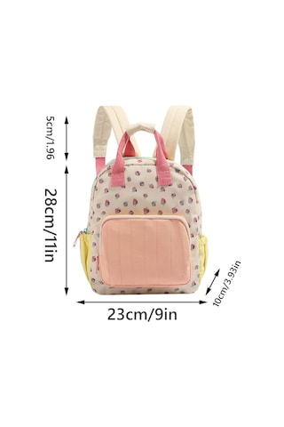 Jeehugo Kadın Çanta Kanvas Çift Askılı Portföy, Çilek Desenli Renkli Stili, Dayanıklı Hafif Günlük Kullanim İçin Geniş Depolama