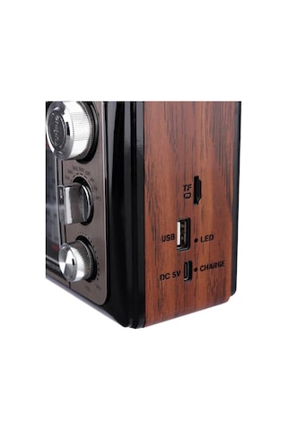 Kbroad Ktf-2208 Nostalji Solar Enerjili Güneş Panelli Fm Radyo Şarj Edilebilir