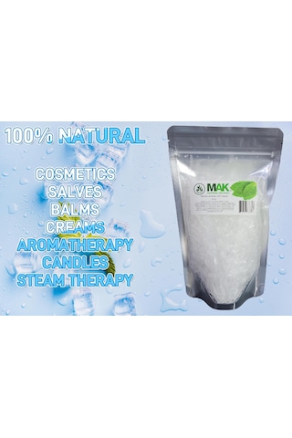 Mentol Kristalleri 8oz Açılıp Kapanabilir Çantada %100 Saf Organik Doğal Spa Kalitesi