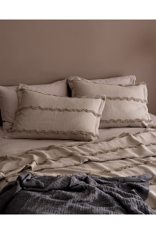 Madame Coco Rostrenen Tek Kişilik Pamuklu Yatak Örtüsü - Gri 8684427179871 Gri