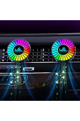 Rgb Sese Duyarlı Ritim Animasyonlu Müzik Ekolayzer Şarjlı Kokulu