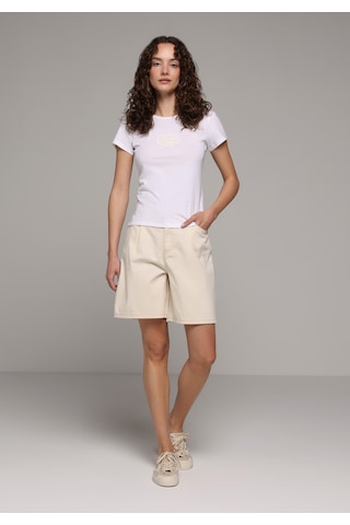 Colin's Colins Slim Fit Yuvarlak Yaka Düz Kadın Beyaz Kısa Kol Tişört Cl1082301 Q1.v1 Wht