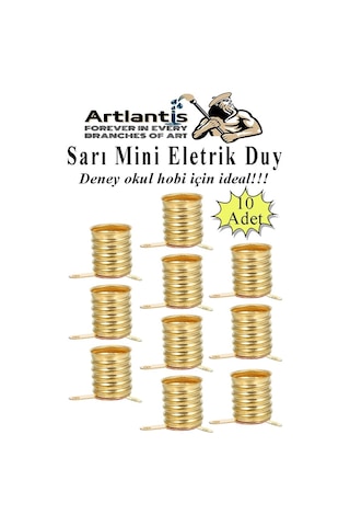 Altı Sarı Mini Duy 10 Adet Deney Duyu Proje İçin Küçük Ampul Yuvası Minyonet Duy Okul Sınıf Elektrik Devre Deney Duyusu