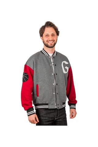 Deepsea Erkek Antrasit - Kırmızı Çıtçıtlı Kolej Mont 2304761 Antrasit - Kırmızı