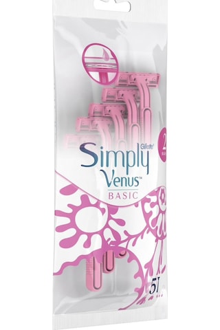 Gillette Simply Venüs 2 Basic Kadın Tıraş Bıçağı 5'li