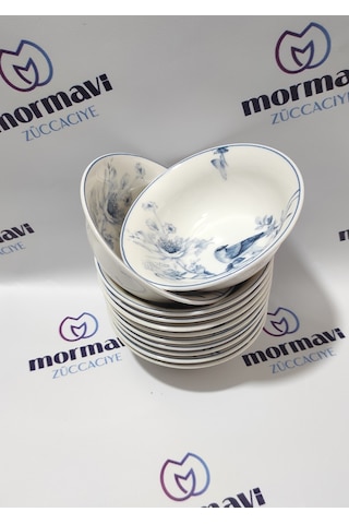 Güral Porselen Kuş 12 Adet 14 Cm Çorba Kase