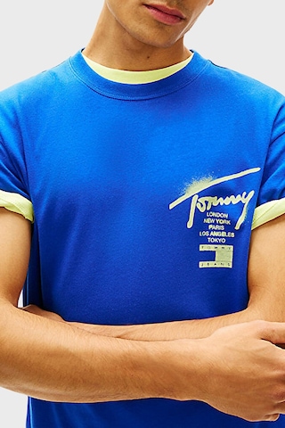 Tommy Jeans Logolu Pamuklu Regular Fit Bisiklet Yaka T Shirt Erkek T Shirt Dm0dm22553 C8o Mavi