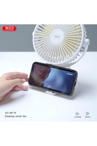 Mf78 Taşınabilir 1200mah Şarjlı Masaüstü Mini Fan 360 Dönebilir Sessiz Telefon Tutuculu Vantilatör