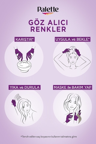Palette Göz Alıcı Renkler Saç Boyası