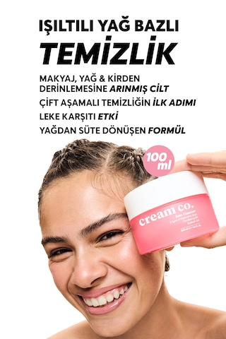 Cream Co. Nemlendirici Canlandırıcı ve Aydınlatıcı Yüz Temizleyici Balm 100 ML