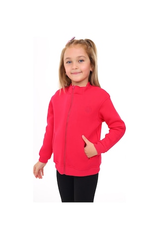 Toontoy Kız Çocuk Nakışlı Hırka Koyu Fuşya