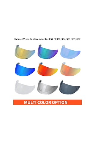 Symbee Ls2 Ff352/384/351/369/802 Tam Yüz Motorcu Kaskı İçin Uv, Anti-sis Ve Çizilmeye Dayanıklı Vizör Yedek