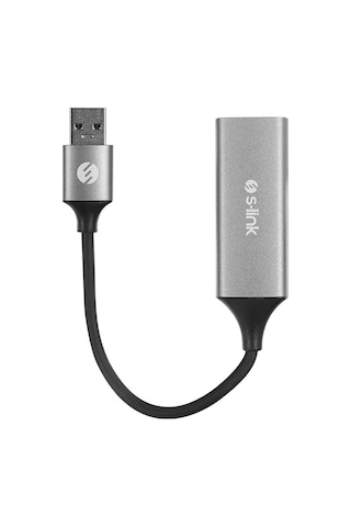 S-link Sw-u334 Gri Metal Usb 3.0 To Rj45 10/100/1000mbps Gigabit Adaptör