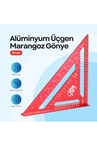 Ysb Alüminyum Üçgen Marangoz Gönye 30 Cm