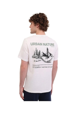 Lumberjack 5m Ml Renas Erkek T-shirt 102007749 Ekru