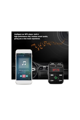 Xindoker Araç İçin Bluetooth Mp3 Çalar - Fm Radyo, Çift Usb Şarj, Hd Ses Kalitesi