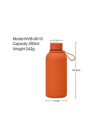 Besthome1 350 Ml Mini Termos, Küçük Ağız, Vakum Paslanmaz Çelik, Taşınabilir, Turuncu Turuncu