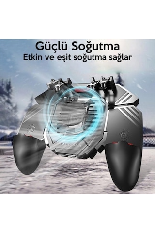 Ak77 4000 Mah Fanlı Dört Tetik Mobil Oyun Aparatı - Pubg Siyah