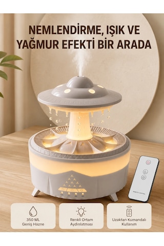 Znv Zenvia Mey İthalat Ufo Yağmur Efektli Hava Nemlendirici 350 Ml Rgb Işıklı Uzaktan Kumandalı Znv2025 Cmn