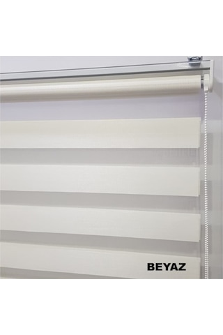 Asyhome Bambu Beyaz-Ekru-Krem-Gri Zebra Stor Perde