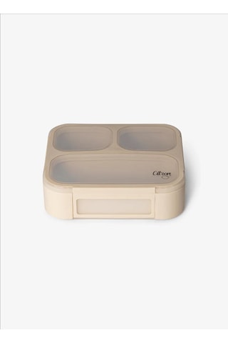 Citron Çatal Ve Kaşıklı Bento Beslenme Kutusu Seti - Beige 1061015 1