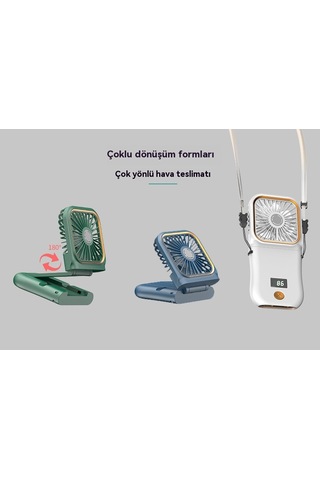 Aurora Mini Küçük Fan Asılıboyun Taşını Bilir Usb Güç Bankası El Tipi Küçük Küçük Fan 2