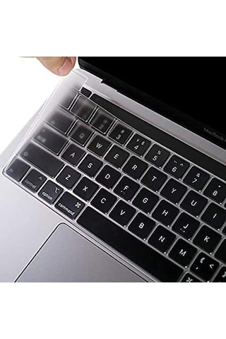 Apple Uyumlu MacBook Air 13.6 Inc 2022/2024 M2-m3 A2681 A3113 Türkçe Q Klavye Şeffaf Klavye Koruyucu Kılıf