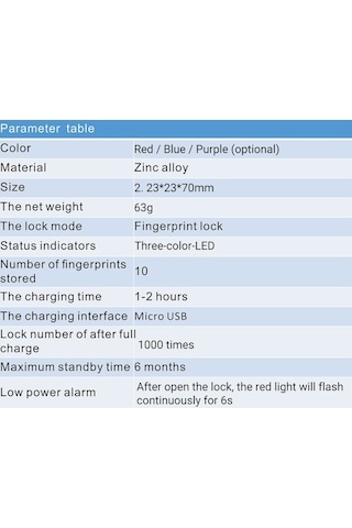Createtech Akıllı Parmak İzi Kilit - Anahtarsız, Şifresiz, Su Geçirmez, Taşınabilir Güvenlik Çözümü