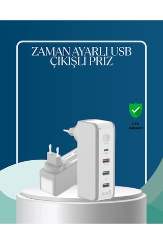 30w Type C Şarj Cihazı Zamanlayıcılı Çok Portlu Tasarım 1