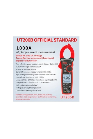 Ut205e Ut206b Ut207b Ut208b Analog Digital Clamp Meter Current Clamps Ac Dc 1000a 1000v Ammeter Pliers Professional Ncv
