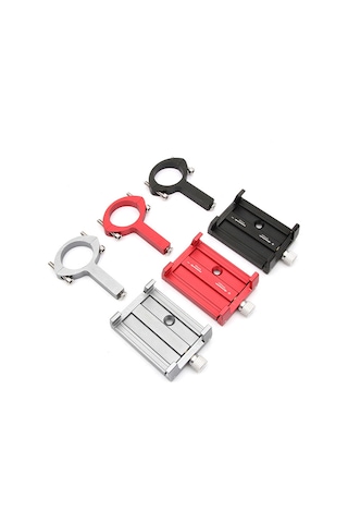 Xiyyadms Bisiklet İçin Alüminyum Telefon Tutucu, Dağ Bisikleti Navigasyon Stantı, Sabitleyici Aparatı - Titanyum Rengi Diğer